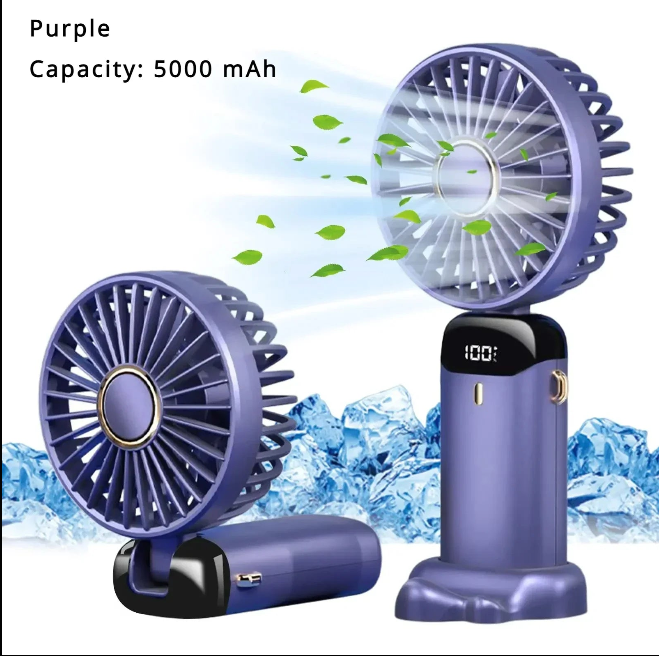 Portable Mini Air Cooler Fan, 5000mAh Rechargeable