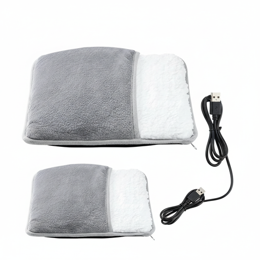 Winter Electric Foot Heating Pad USB Charging Soft Plush Washable Foot Warmer Heater Improve Sleeping Household Foot Warming Mat