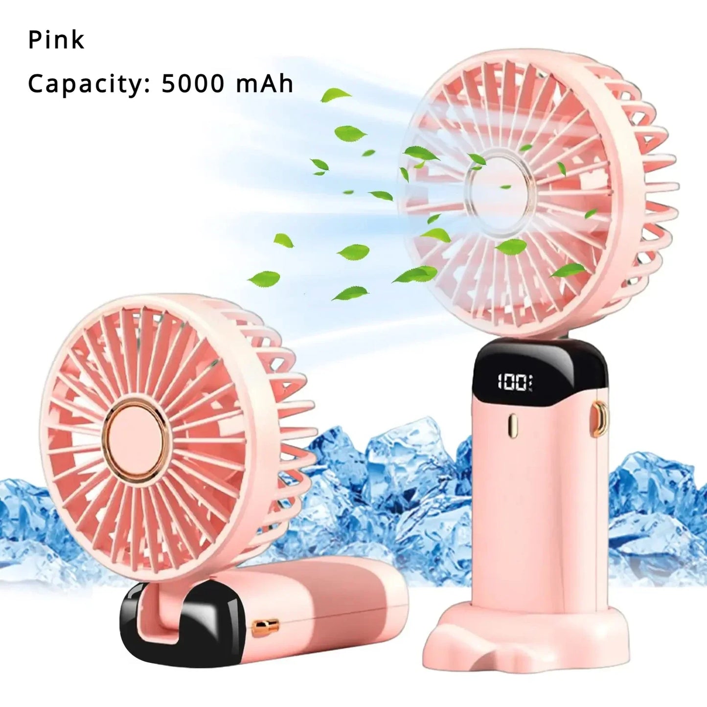Portable Mini Air Cooler Fan, 5000mAh Rechargeable