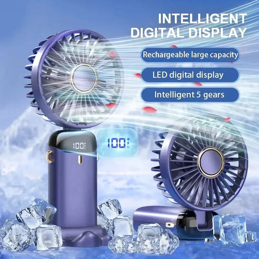 Portable Mini Air Cooler Fan, 5000mAh Rechargeable