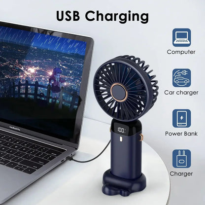 Portable Mini Air Cooler Fan, 5000mAh Rechargeable