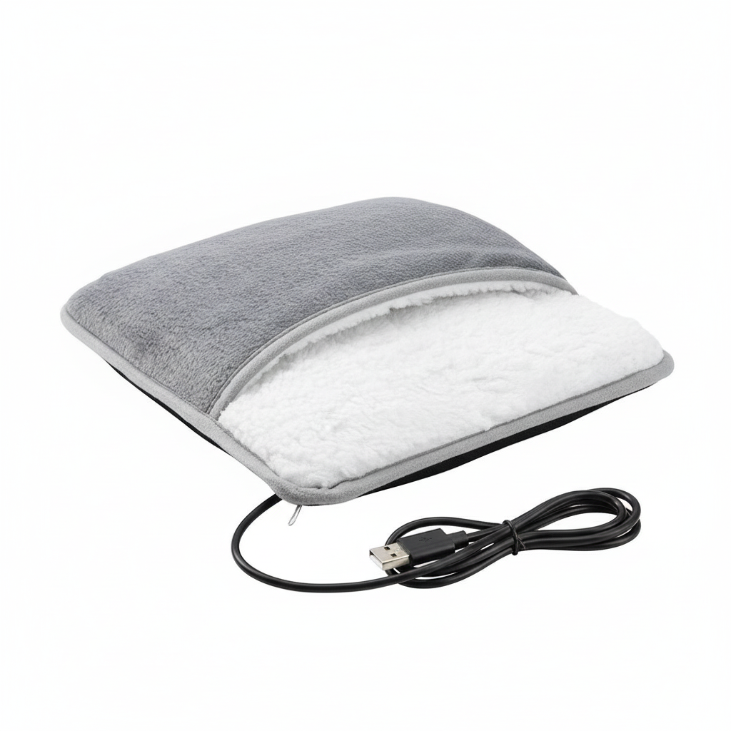 Winter Electric Foot Heating Pad USB Charging Soft Plush Washable Foot Warmer Heater Improve Sleeping Household Foot Warming Mat