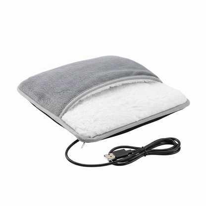 Winter Electric Foot Heating Pad USB Charging Soft Plush Washable Foot Warmer Heater Improve Sleeping Household Foot Warming Mat